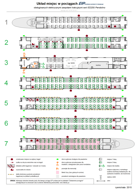 Rozkład miejsc w Pendolino /Graf.Rysmichala m/CC BY-SA